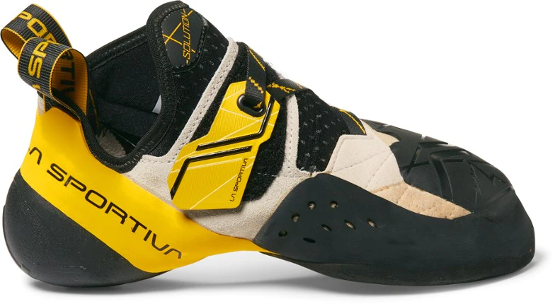 La Sportiva Boty Bílé žluté řešení Lezečky