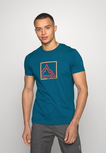 La Sportiva Boty Space Blue Box Print Tričko
